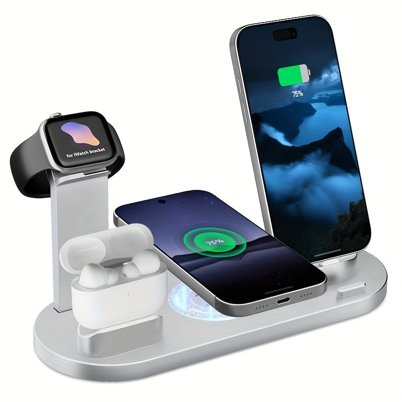 Universal Fast Charging Station – Dual Wireless Charger for iPhone 17, Android & AirPods
