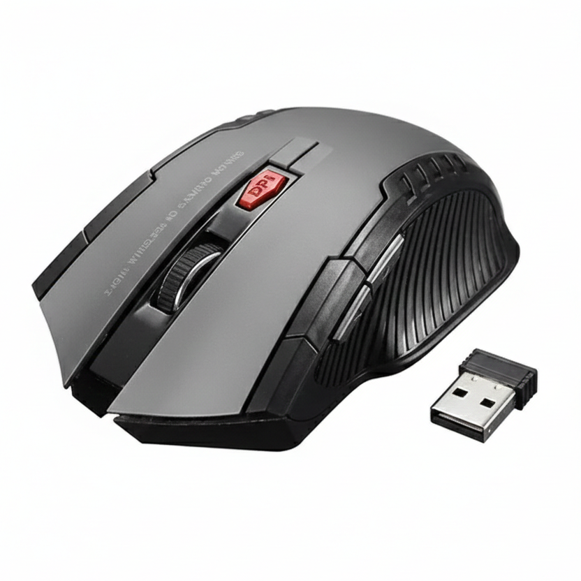 Portable 6-Button Wireless Optical Mouse