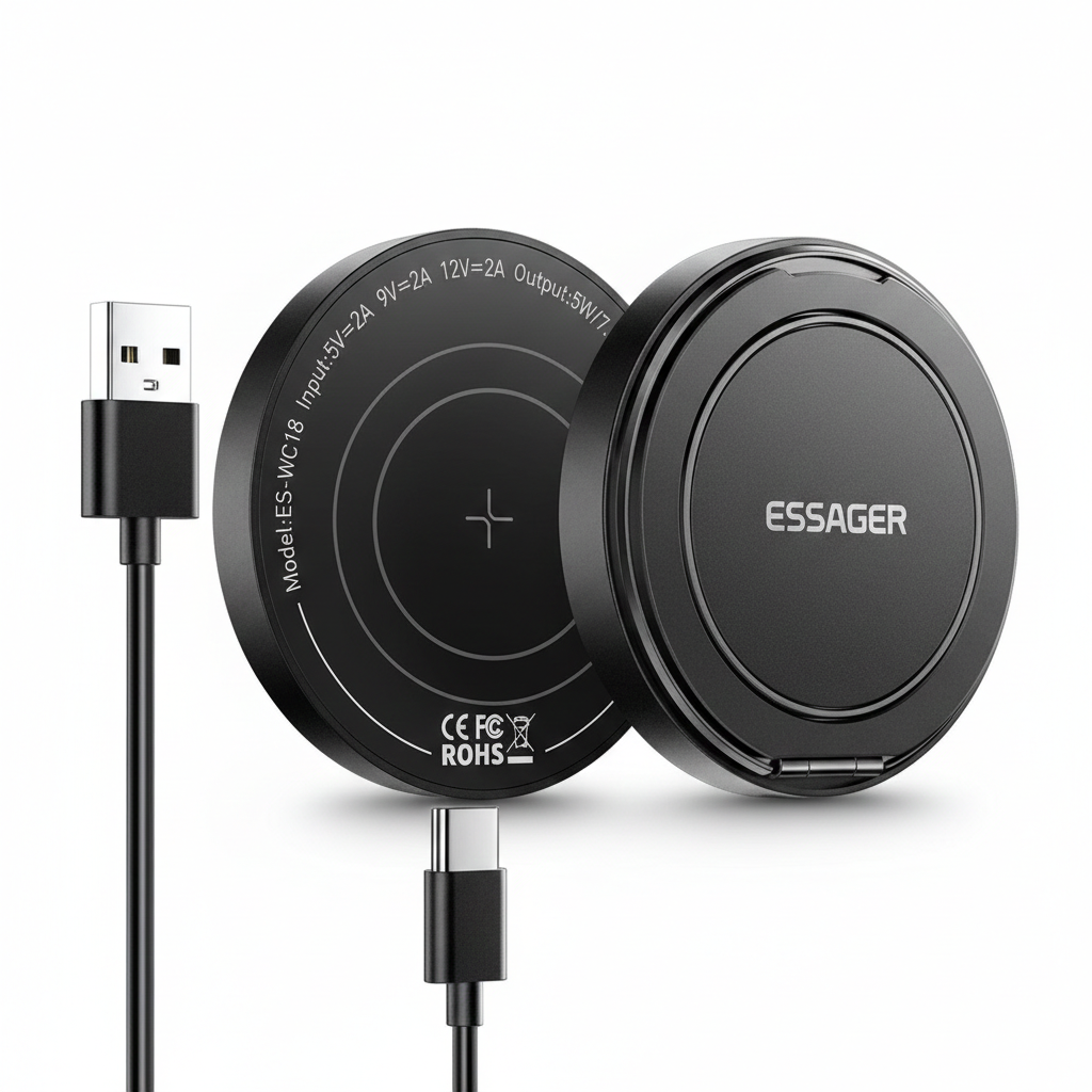 Essager 15W Magnetic Charging Pad with USB to Type-C Cable