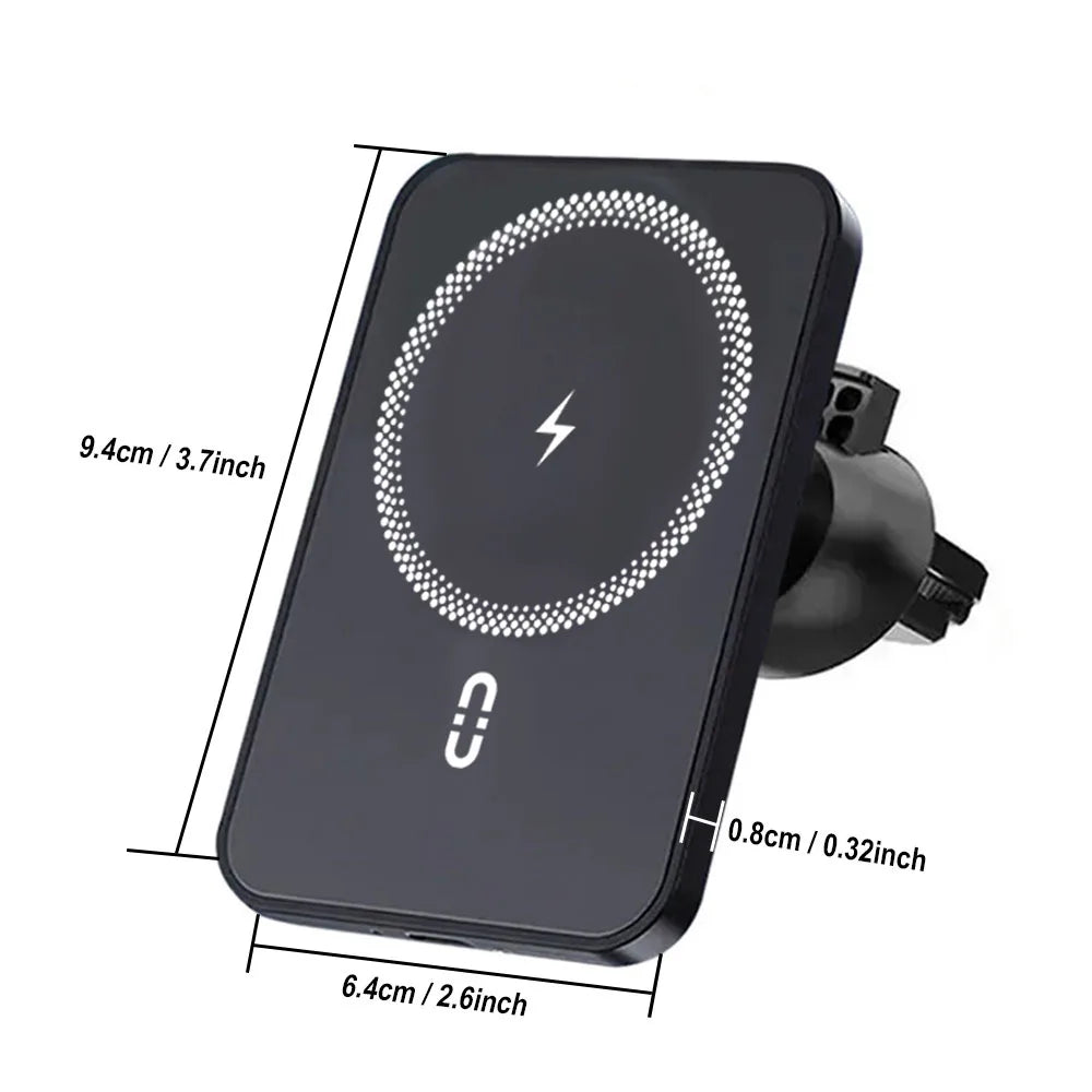 30W Fast Magnetic Car Charger - Strong Suction Wireless Mount for iPhone