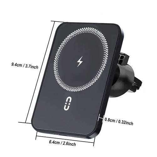 30W Fast Magnetic Car Charger - Strong Suction Wireless Mount for iPhone