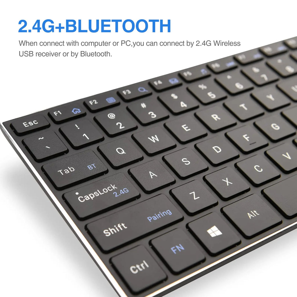 Rii K22S Wireless Bluetooth Keyboard – Rechargeable with Multi-Touch Touchpad