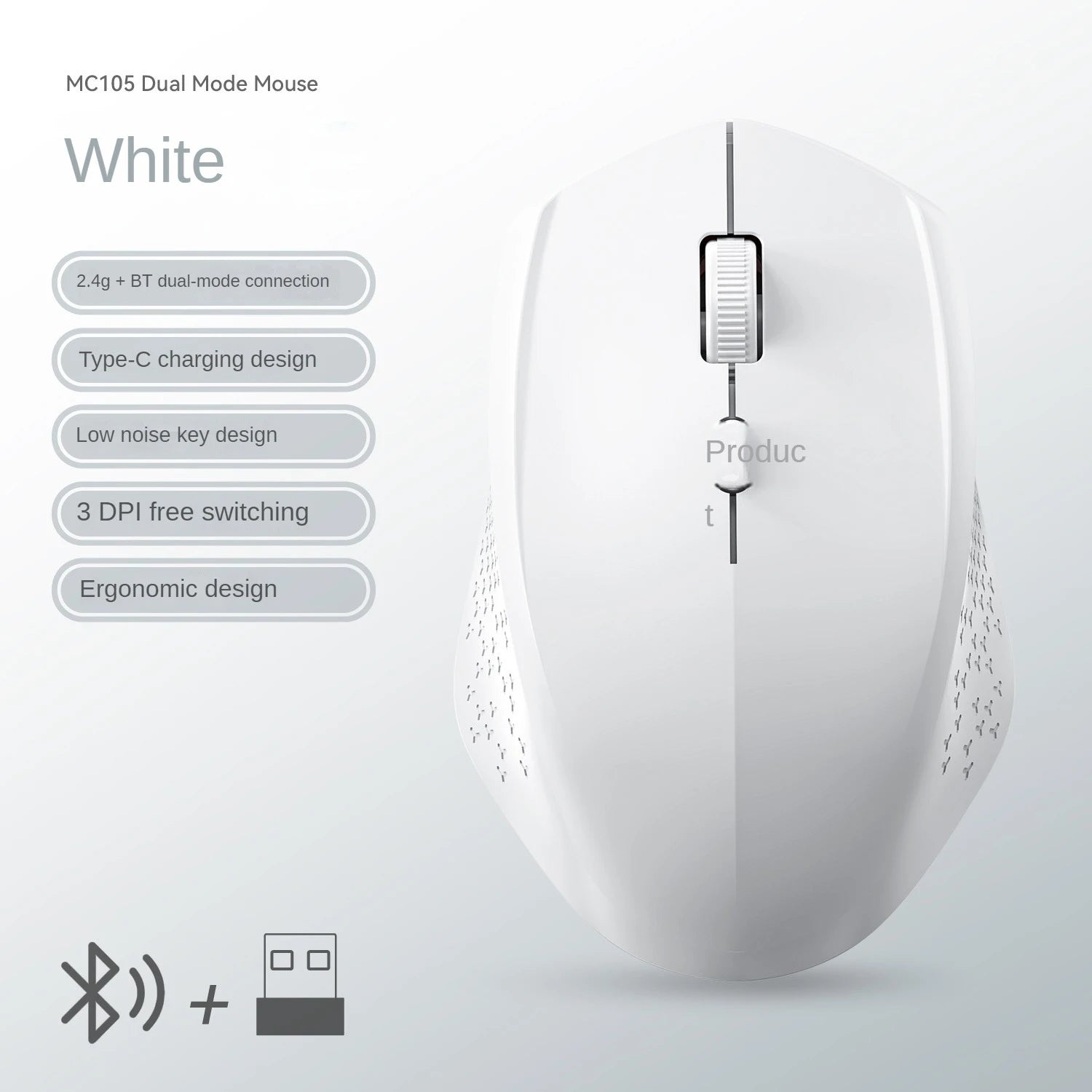 Rechargeable Dual Mode Mouse for Win/Mac OS