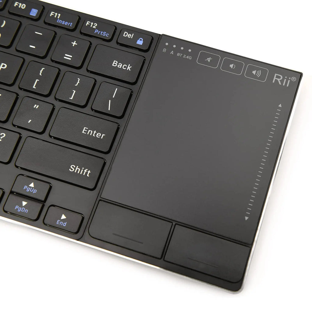 Rii K22S Wireless Bluetooth Keyboard – Rechargeable with Multi-Touch Touchpad