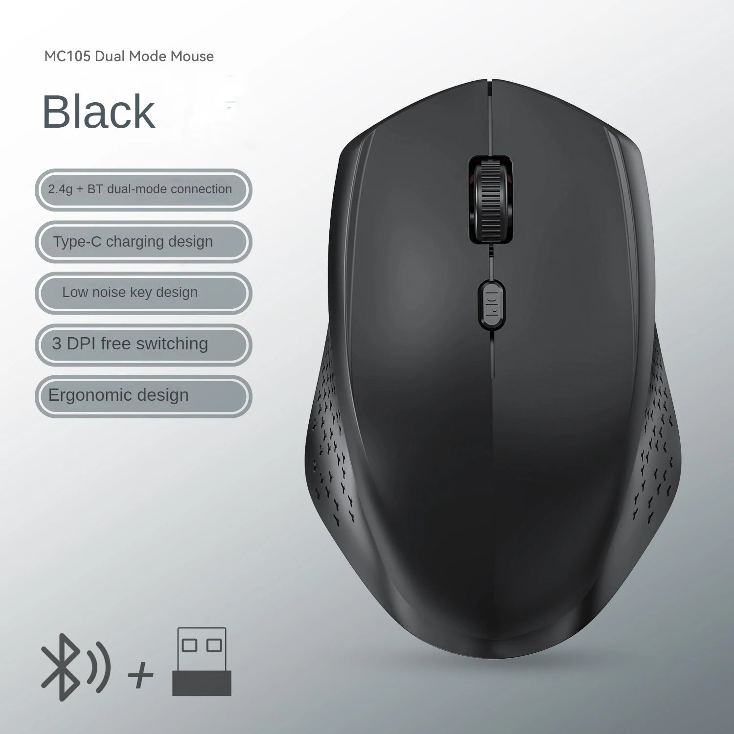 Rechargeable Dual Mode Mouse for Win/Mac OS