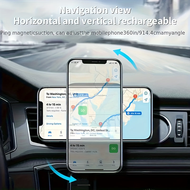 Foldable Magnetic Travel Charger – 15W USB-C Station for iPhone & Samsung