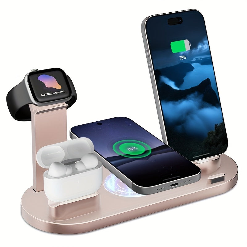 Universal Fast Charging Station – Dual Wireless Charger for iPhone 17, Android & AirPods