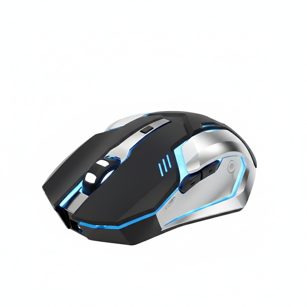 Ergonomic Silent Gaming Mouse – Wireless Bluetooth with LED Backlit